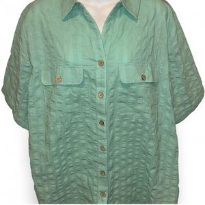 Roaman's Light Green Blouse